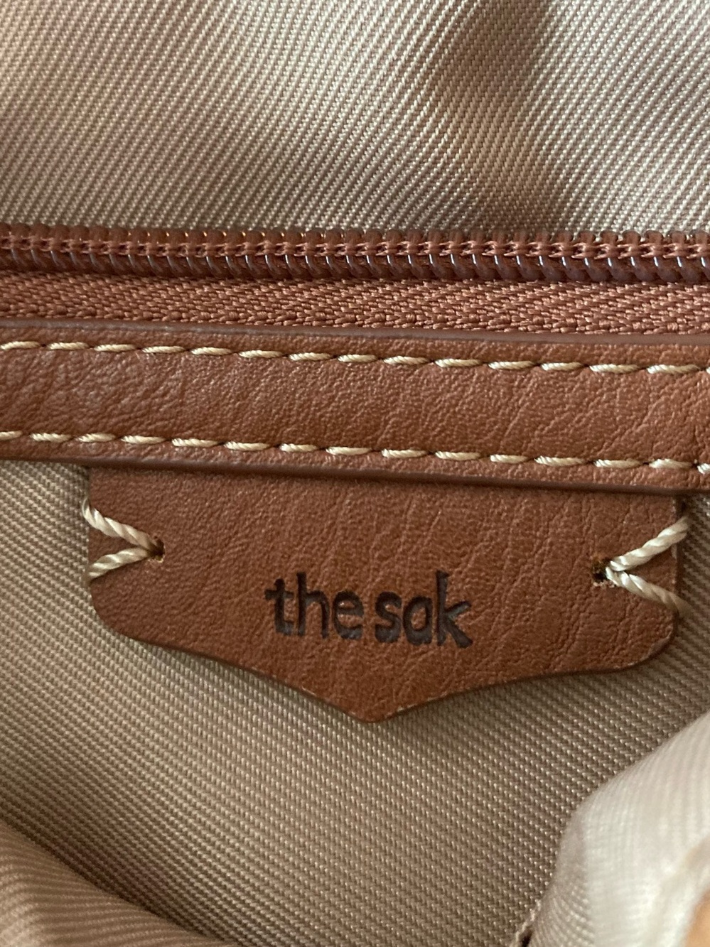 The Sak Tan Embossed Leather Tote Bag - Picture 13 of 16